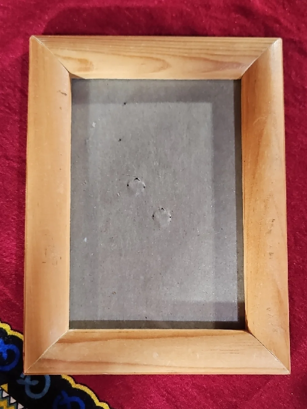 Vintage Solid Wood Mini Picture Frames, Set of 3